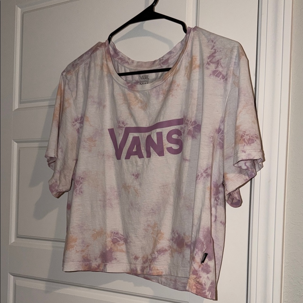 Vans Pastel Tie-Dye Tee with Purple Logo